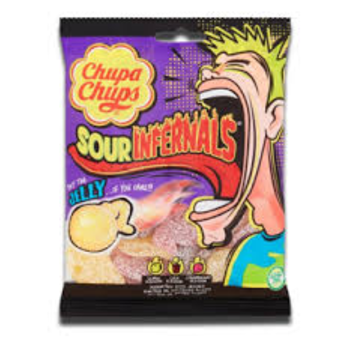 CHUPA CHUPS SOUR INFERNALS JELL 150G